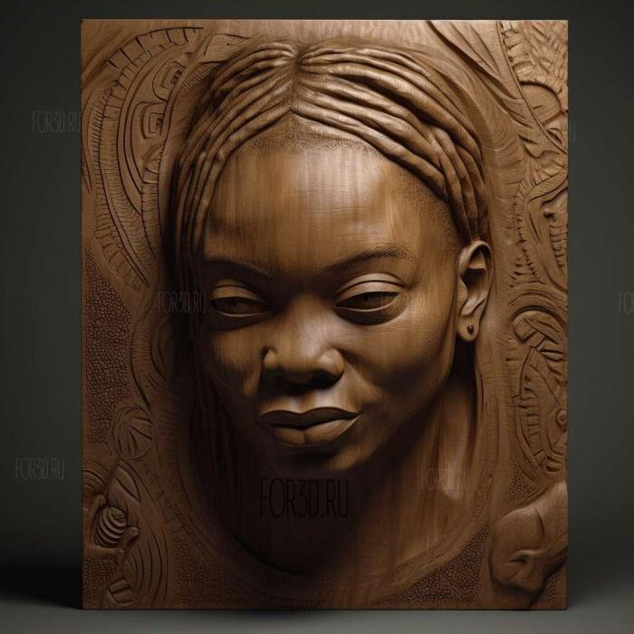 Sandra Bland 2 stl model for CNC